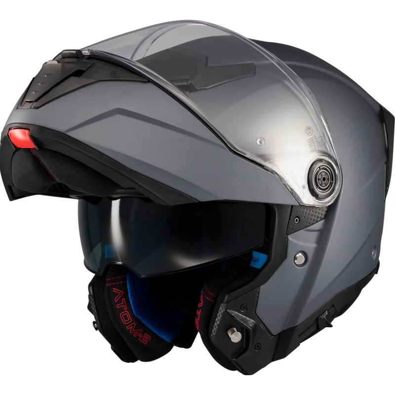 Flip-up motorcykelhjelm MT Atom 2 SV Pure A2 matgrå