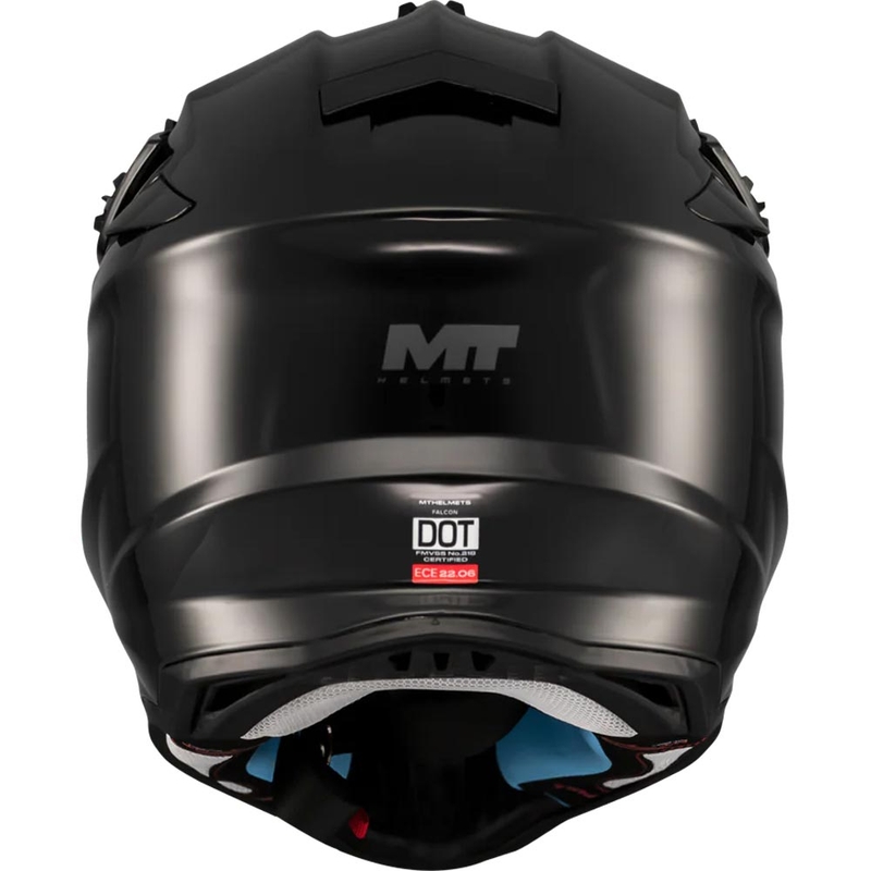 Motocross hjelm MT Falcon S Pure A1 mat sort