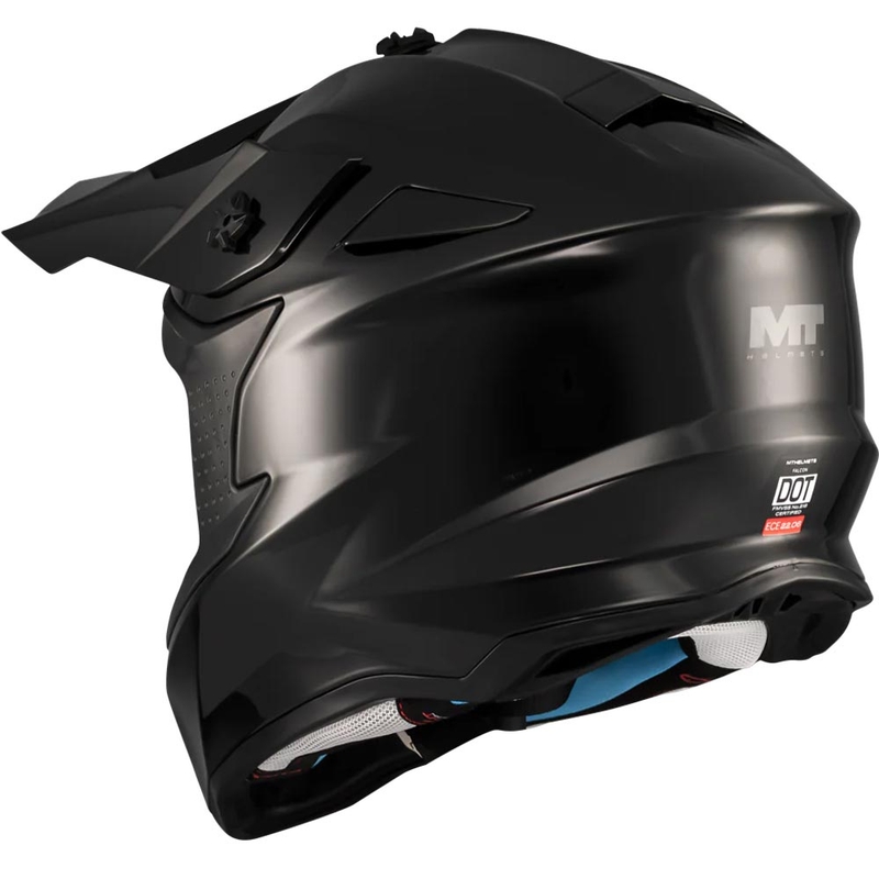 Motocross hjelm MT Falcon S Pure A1 mat sort