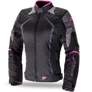 Motorcykeljakke til kvinder SEVENTY DEGREES SD-JR49 sort og pink