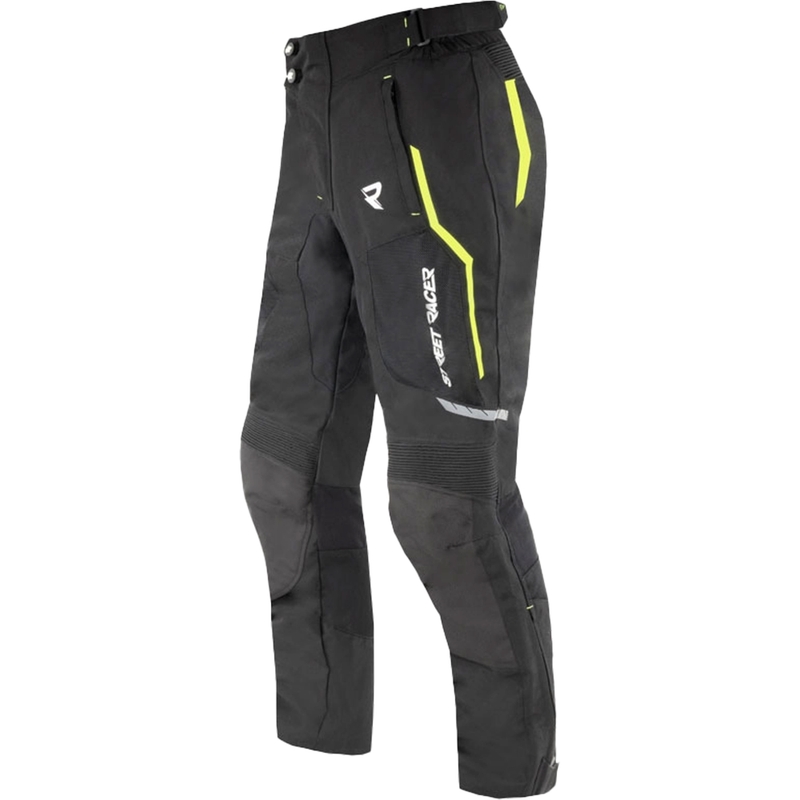 Street Racer Flex Air motorcykelbukser sort-fluo gul - 2. kvalitet - II. kvalitet