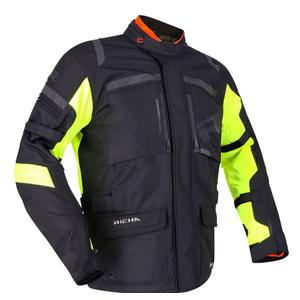 RICHA Brutus GTX motorcykeljakke sort-fluo gul udsalg - 2. sortering - II. kvalitet