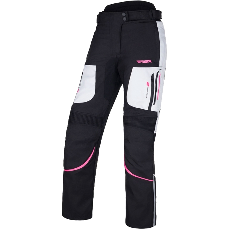 RSA Wasp motorcykelbukser til kvinder i sort, pink og hvid