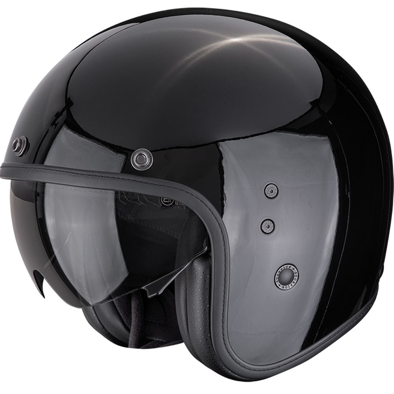 Åben motorcykelhjelm Scorpion Belfast EVO Solid sort - II. kvalitet
