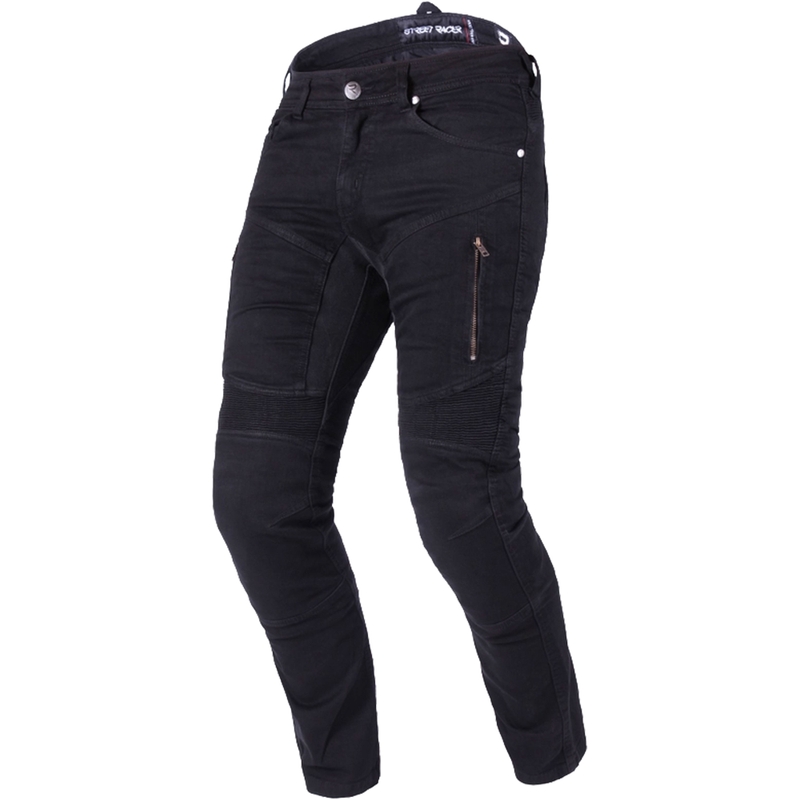 Street Racer Stretch II CE Cropped Motorcykel Jeans Sort