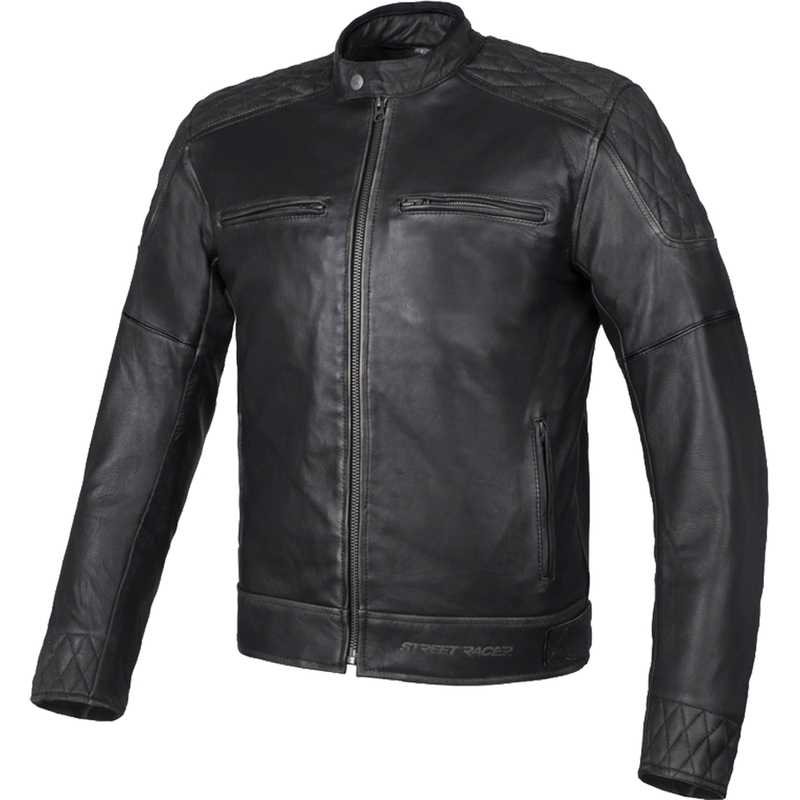 Street Racer Tribe sort motorcykeljakke
