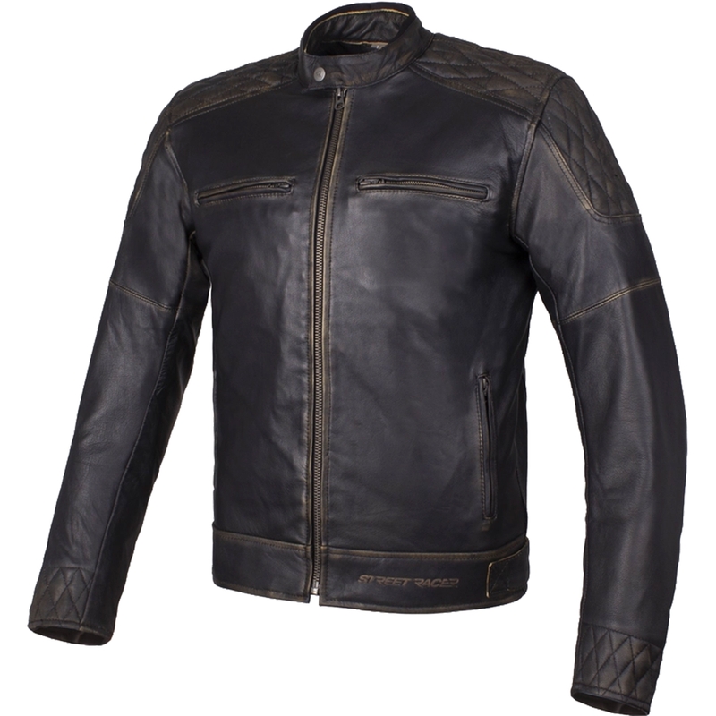 Street Racer Tribe Retro brun motorcykeljakke