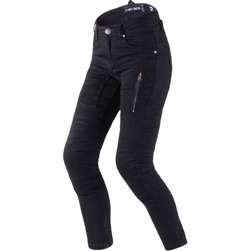 Damejeans Street Racer Stretch II Slim fit CE sort