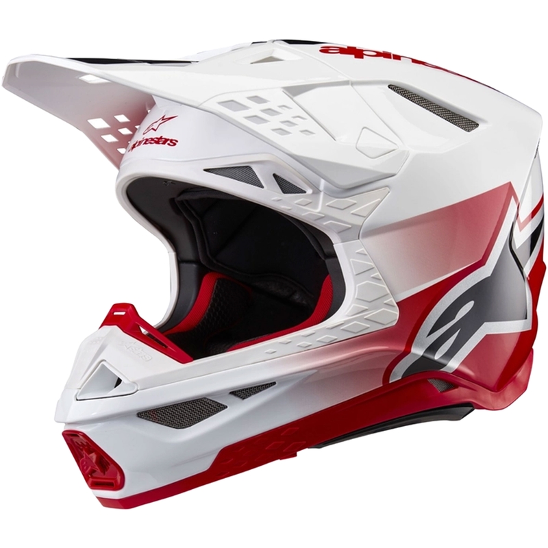 Alpinestars Supertech S-M10 Unite motocrosshjelm rød og hvid