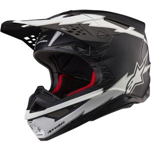 Alpinestars Supertech S-M10 Ampress motocrosshjelm i mat sort og hvid