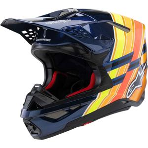 Alpinestars Supertech S-M10 motocrosshjelm TROY LEE DESIGNS pearl blue-fluo orange-yellow-red
