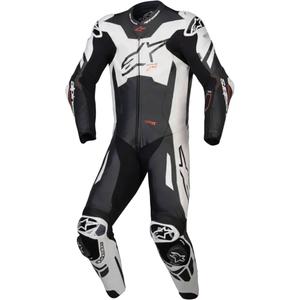 Læderdragt Alpinestars GP Plus V4 Sprint, Tech-Air kompatibel, sort-hvid-rød, fluorescerende