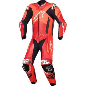 Alpinestars GP Plus V4 Sprint One-Piece læder motorcykeldragt, Tech-air kompatibel, Fluo Rød-Rød-Hvid-Sort