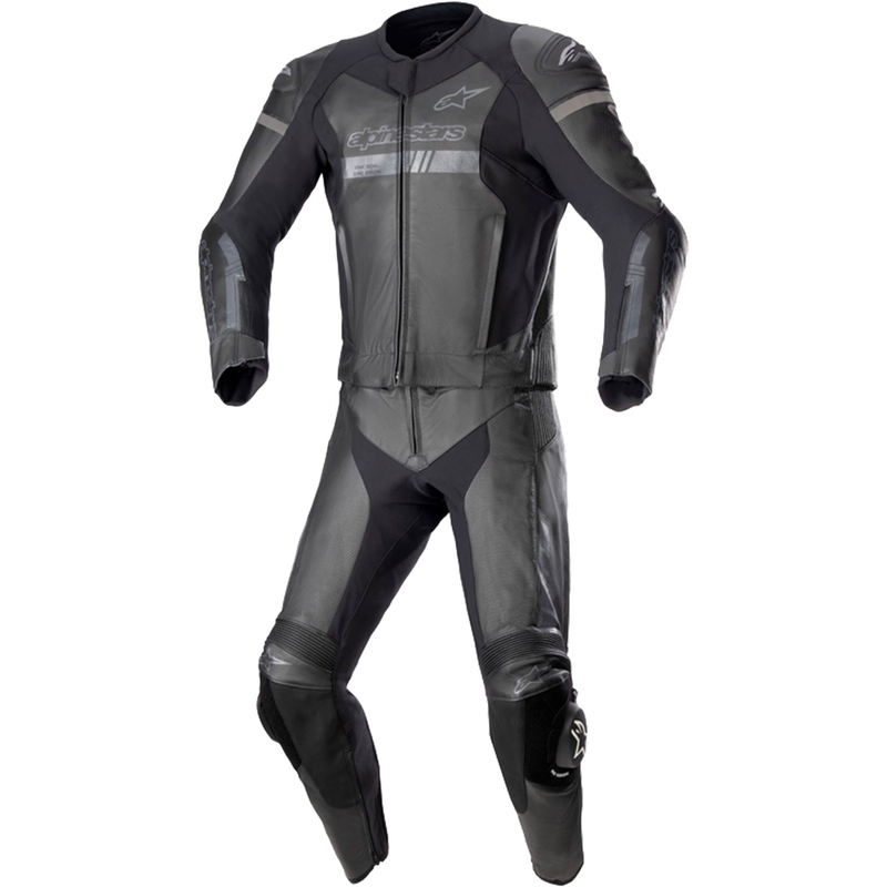 Alpinestars GP Force Chaser TECH-AIR 5-kompatibel sort-sort todelt motorcykeldragt i læder