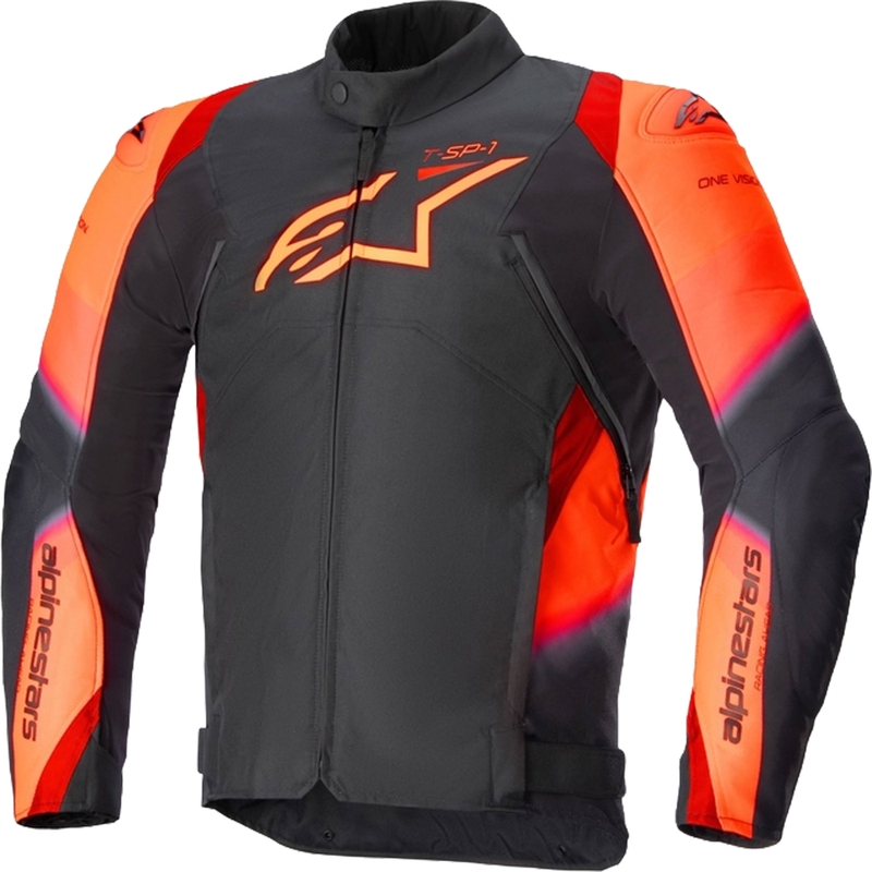 Alpinestars T-SP 1 2 Vandtæt Sort-Fluo Rød Motorcykeljakke