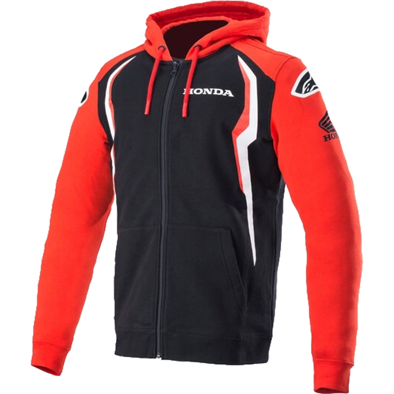 Alpinestars Honda rød og sort hættetrøje