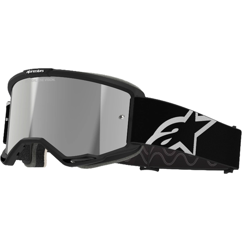 Alpinestars Vision 5 Corp motocrossbriller, sort med sølvfarvet spejlglas