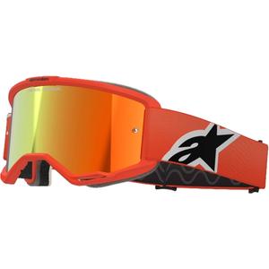 Alpinestars Vision 5 Corp Motocross Goggles orange med spejlende rød linse