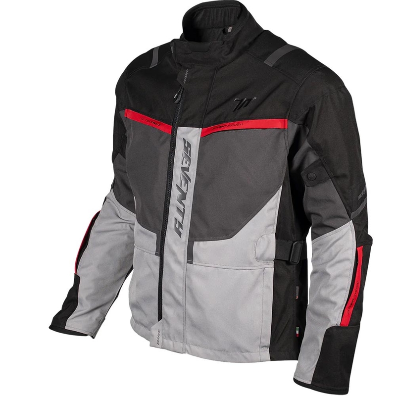 Seventy Degrees SD-JT83 Tonale motorcykeljakke sort-grå-rød