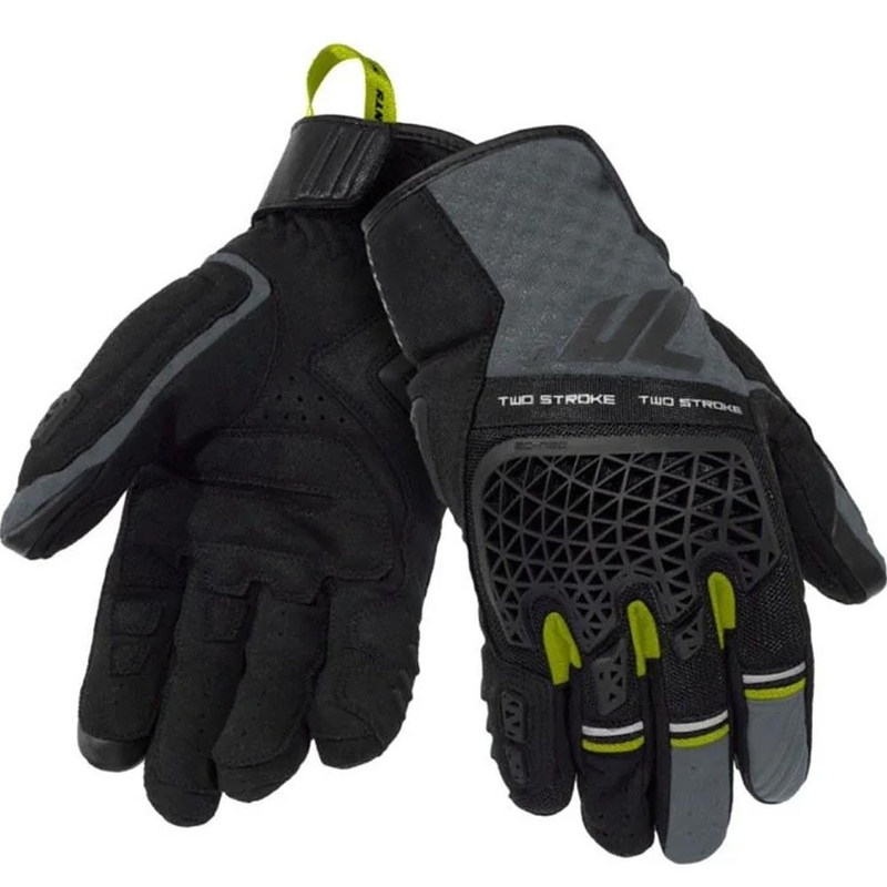 Motorcykelhandsker Seventy Degrees SD-N60 Totakts Sort-Grå-Fluo Gul