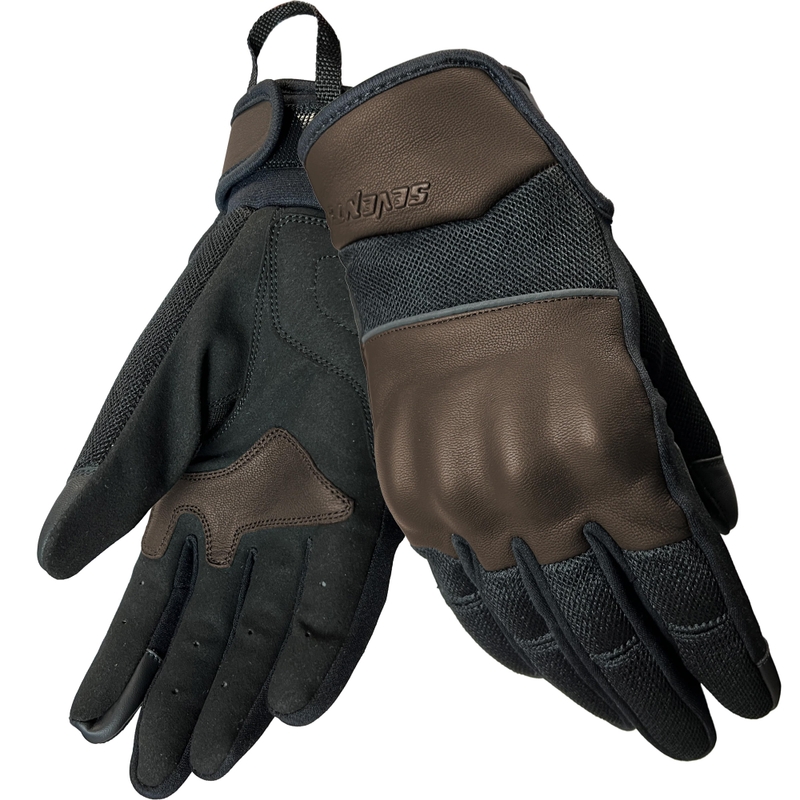 Seventy Degrees SD-C36 Icon motorcykelhandsker brun-sort
