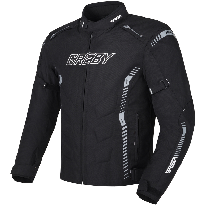 Motorcykeljakke RSA Greby 2 sort-grå