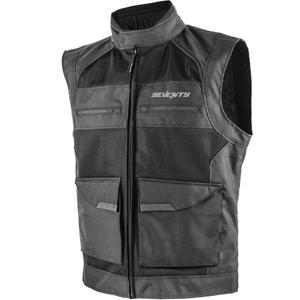 Seventy Degrees SD-S3 Sirocco motorcykelvest, sort