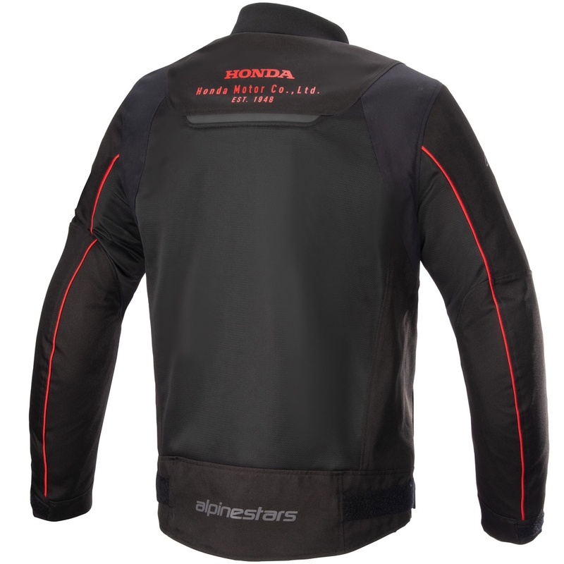 Alpinestars Luc Air 2 Honda motorcykeljakke sort-rød