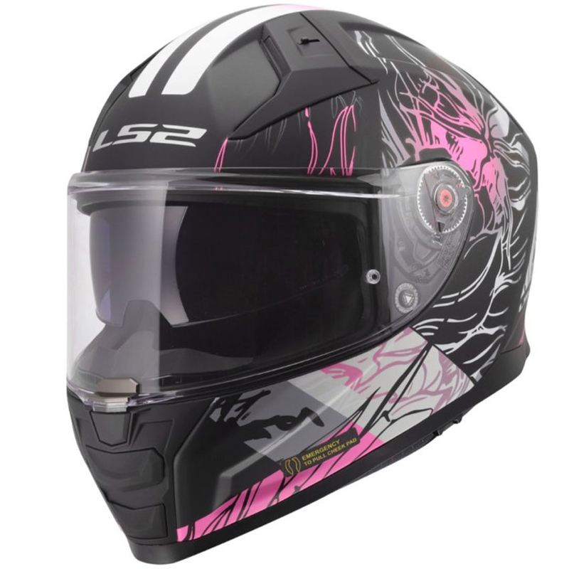 Integralhjelm LS2 FF811 Vector II Darflo mat sort-pink