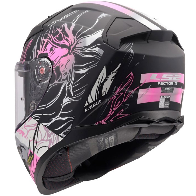 Integralhjelm LS2 FF811 Vector II Darflo mat sort-pink