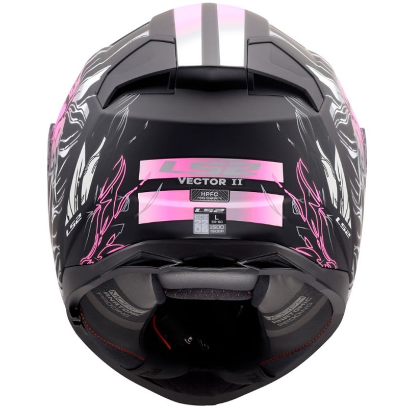 Integralhjelm LS2 FF811 Vector II Darflo mat sort-pink
