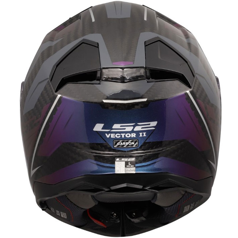 Integralhjelm LS2 FF811 Vector II C Savage Chameleon sort-lilla