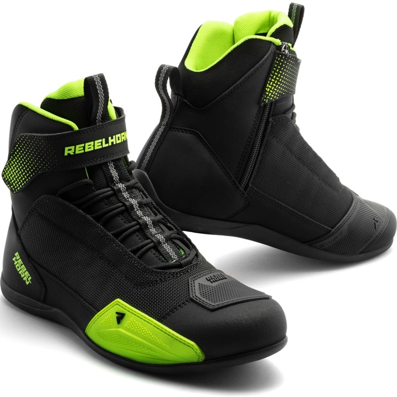 Rebelhorn Swift motorcykelstøvler sort-fluo gul