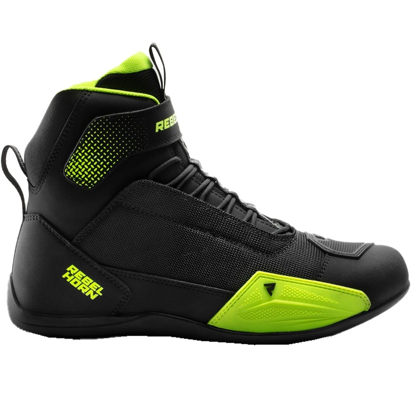 Rebelhorn Swift motorcykelstøvler sort-fluo gul