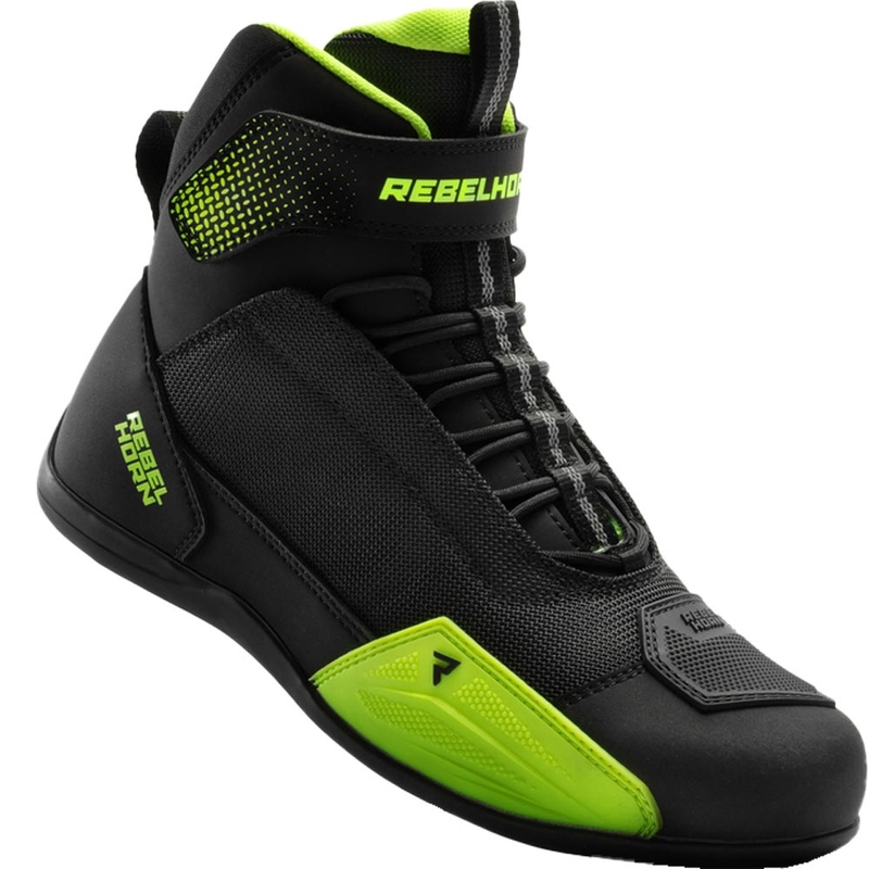 Rebelhorn Swift motorcykelstøvler sort-fluo gul