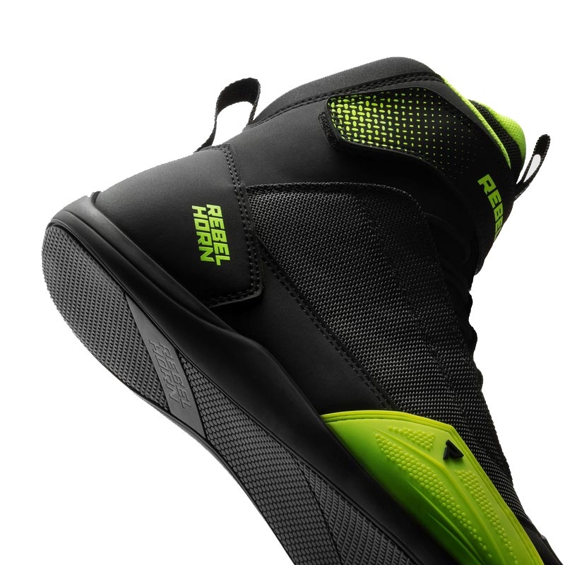 Rebelhorn Swift motorcykelstøvler sort-fluo gul