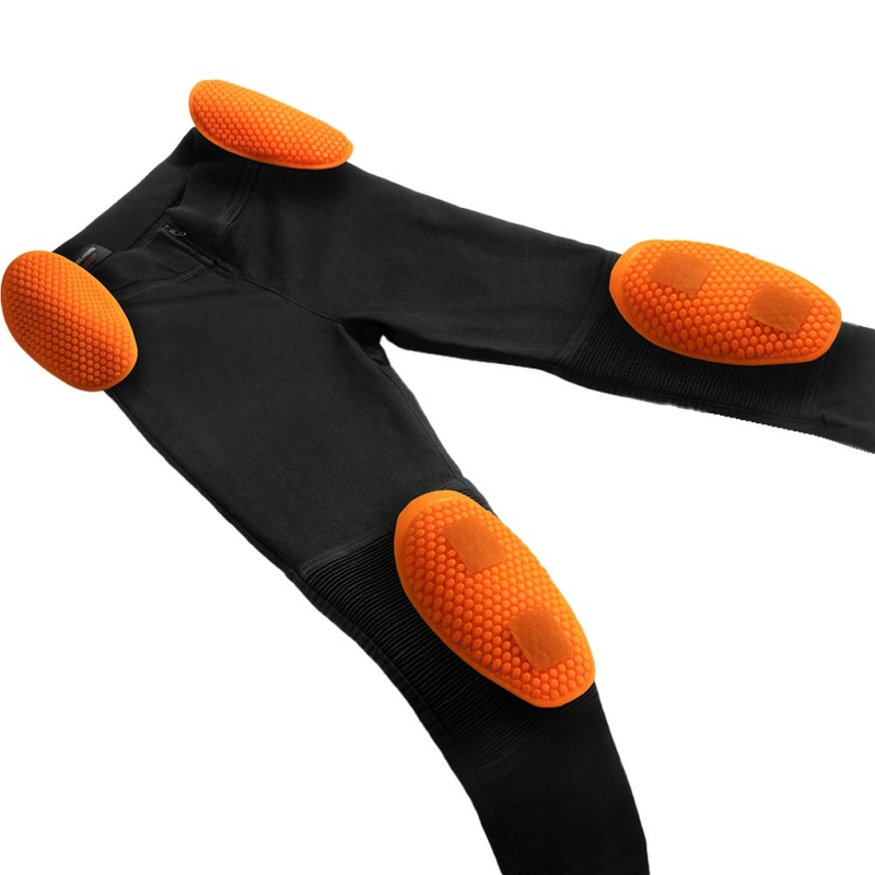 Rebelhorn Chica damers cropped motorcykelleggings i sort