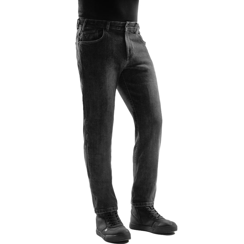 Rebelhorn Classic Monolayer Motorcykel Jeans, Vasket Sort
