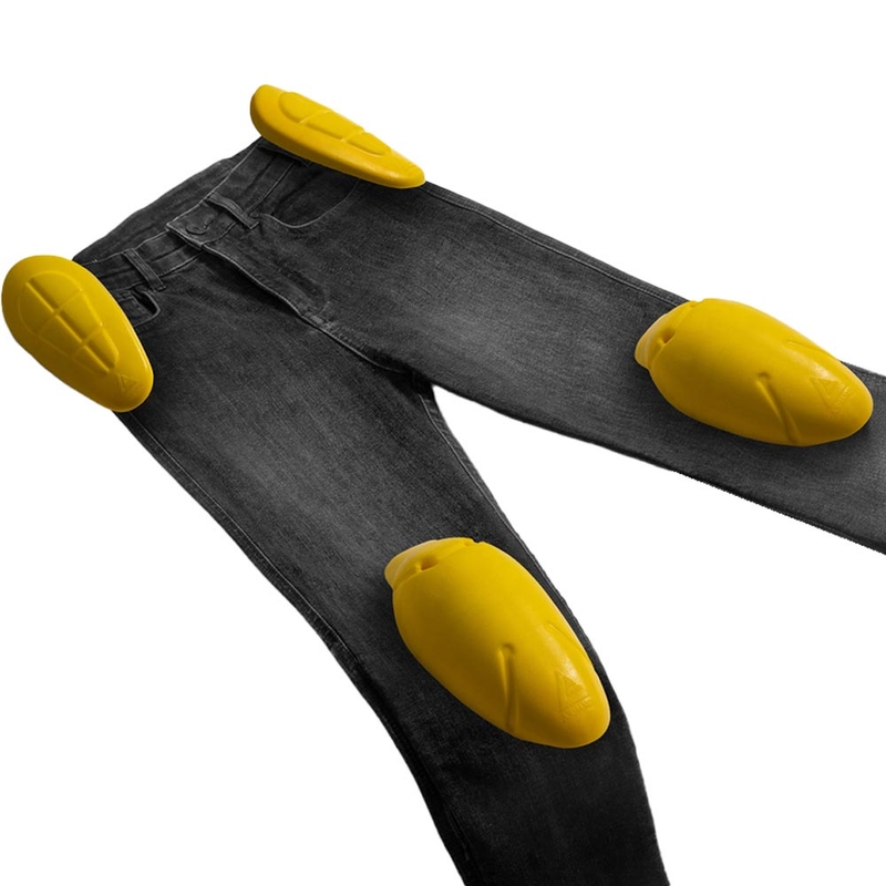 Rebelhorn Classic Monolayer Lange Motorcykel Jeans Vasket Sort