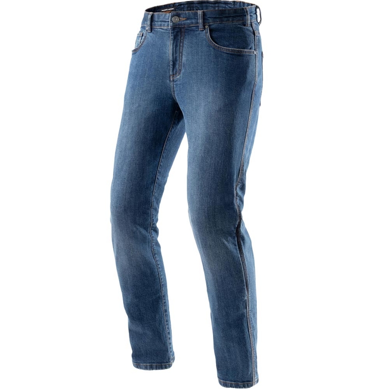 Rebelhorn Classic Monolayer Motorcykel Jeans, Vasket Blå