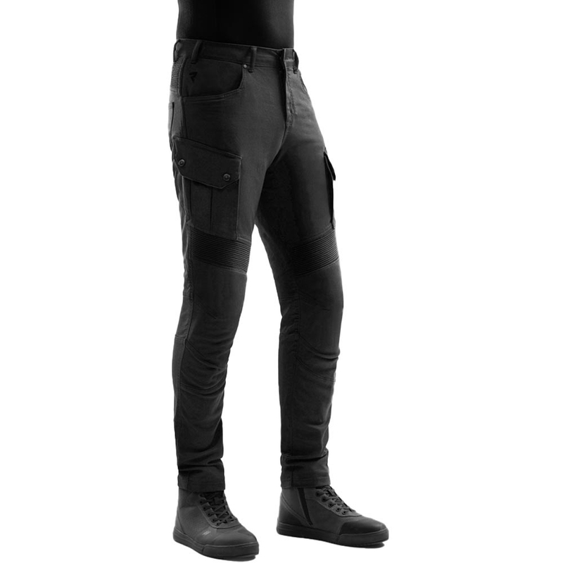 Rebelhorn Faster cropped motorcykeljeans i sort