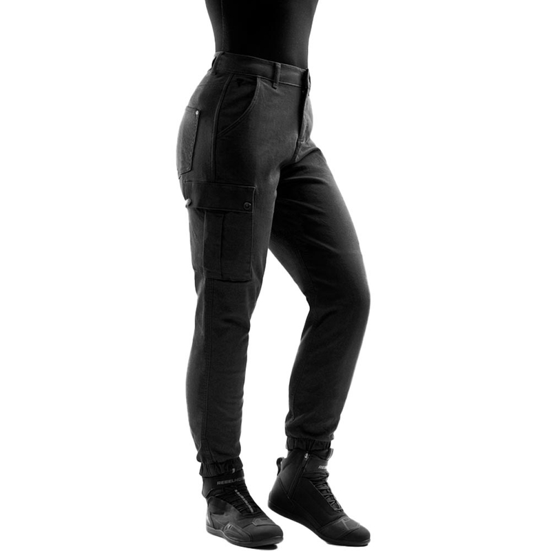 Dame motorcykeljeans Rebelhorn Faster sort