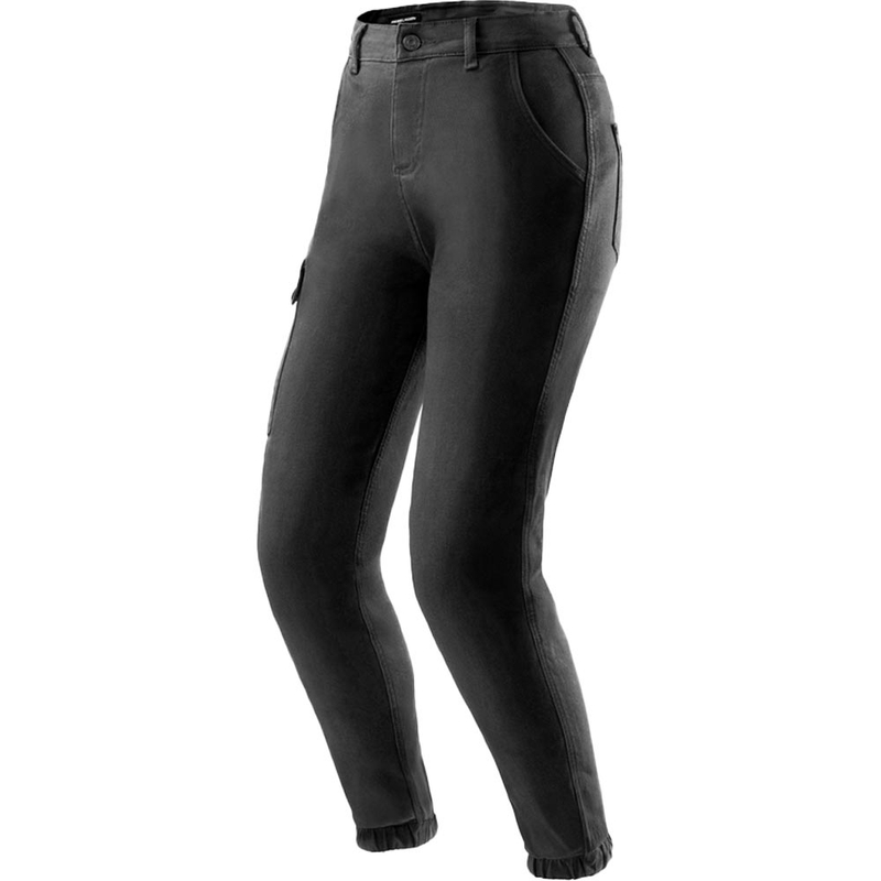 Dame cropped motorcykeljeans Rebelhorn Faster sort