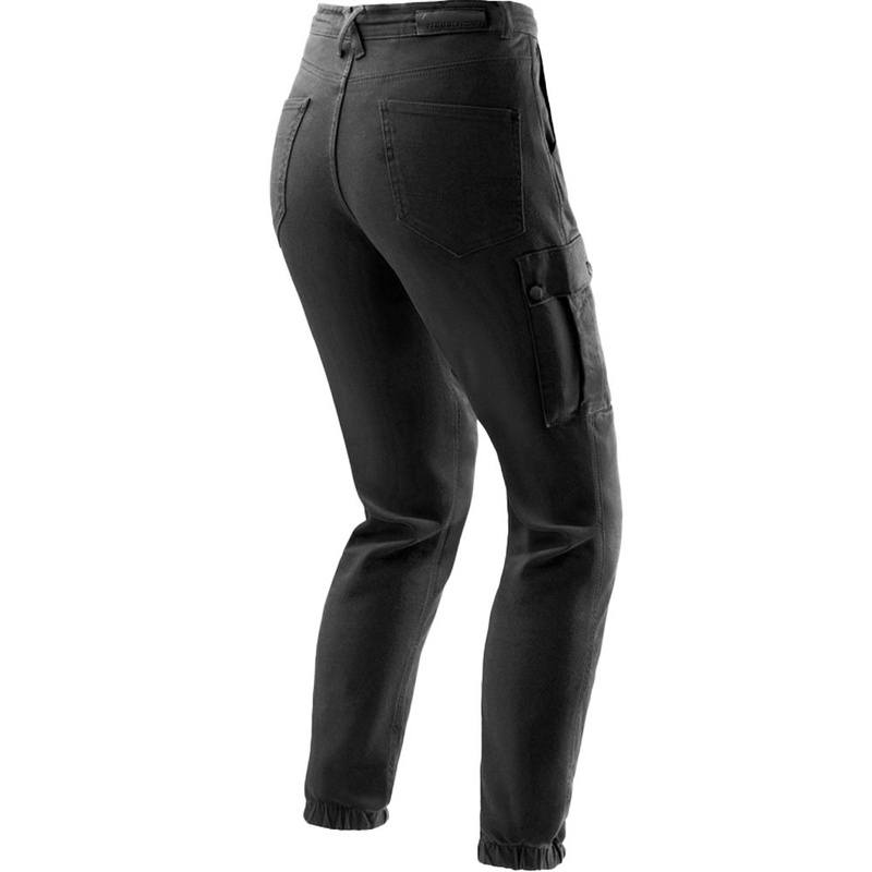 Dame cropped motorcykeljeans Rebelhorn Faster sort