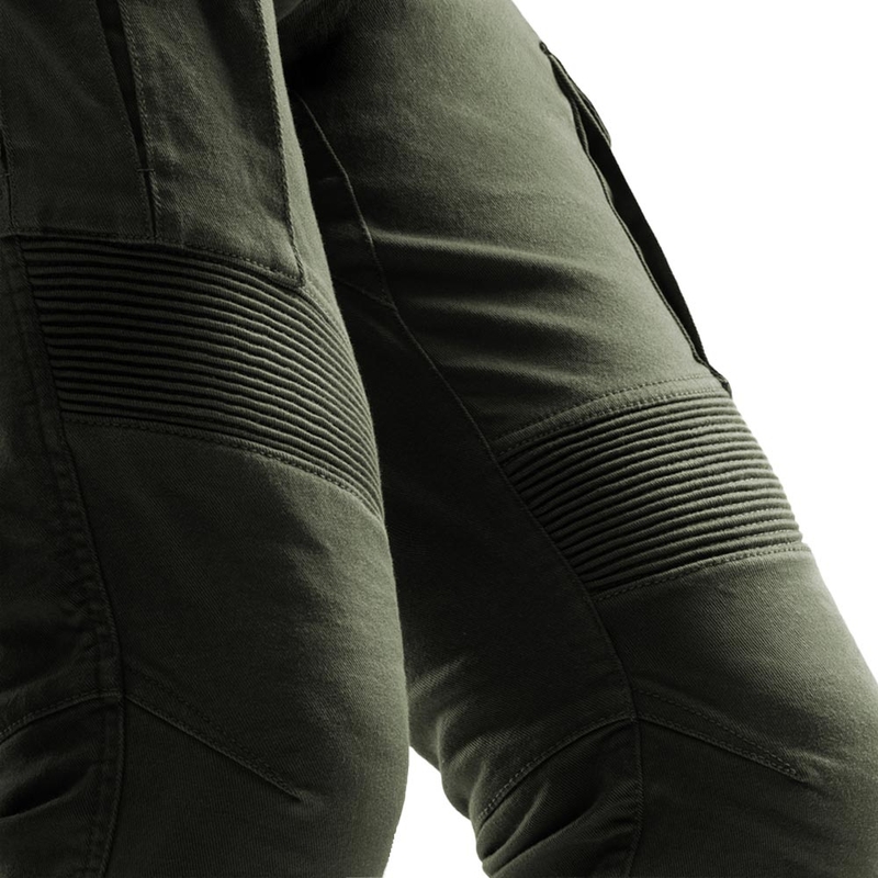 Rebelhorn Faster cropped motorcykeljeans grønne
