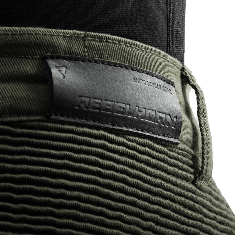 Rebelhorn Faster cropped motorcykeljeans grønne