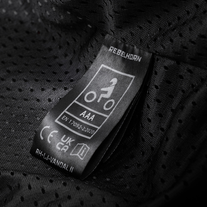 Rebelhorn Vandal 2 læder motorcykeljakke, sort