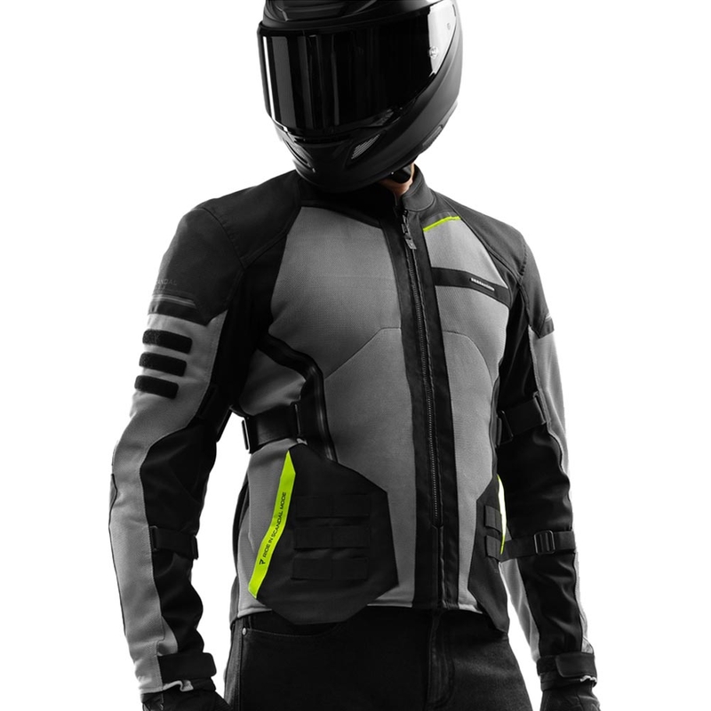 Rebelhorn Scandal 3 motorcykeljakke sort-grå-fluo gul