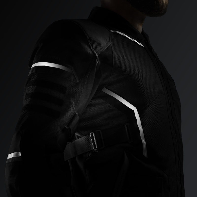 Rebelhorn Scandal 3 motorcykeljakke sort-grå-fluo gul