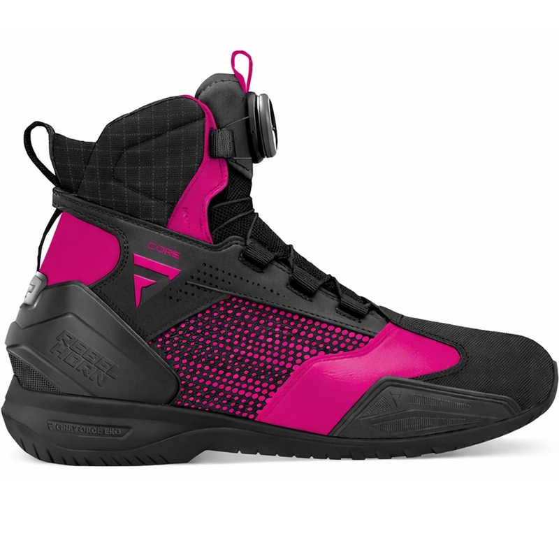 Rebelhorn Core motorcykelstøvler sort-pink